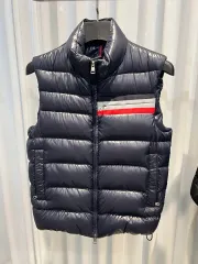 (1) モンクレール パルファイン 3本線 ダウンベスト ネイビー