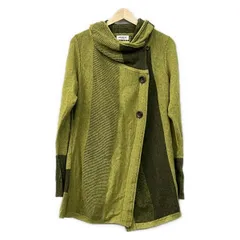HIROKO BIS(ヒロコビス) コート サイズ11 M レディース - ライトグリーン×ダークグリーン 長袖/ニット/春/秋