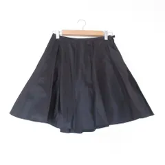 美品 RALPH LAUREN ラルフローレン オーガンジー フレアスカート 5 ブラック レディース 古着 中古 USED