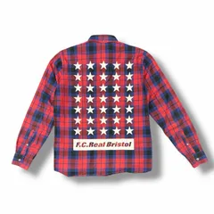 F.C.Real Bristol 16SS 35 STAR OXFORD CHECK SHIRT スタープリント オックスフォードチェックシャツ エフシーレアルブリストル FCRB-160029 レッド S （6073M）のサムネイル