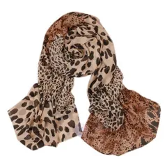 装飾 ポケットチーフ ネッカチーフ 首やバッグに ヒョウ柄 バンダナ スカーフ シュシュ ショール マフラー ストール アニマル柄 レオパード柄 [ALOHAMONI]