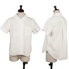 トリココムデギャルソンtricot COMME des GARCONS コットンラウンドカラー半袖シャツ 白M