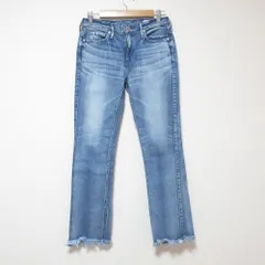 美品 upperhights アッパーハイツ カットオフ ストレッチ デニムパンツ ジーンズ サイズ24 ブルー レディース 古着 中古 USED