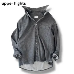upper hights アッパーハイツ THE SENSE オーバーサイズ デニム シャツ ブラック 羽織 サイズ1 6F041
