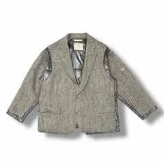 Rebuild by Needles  × HARRIS TWEED リメイクジャケット 再構築 中綿テーラードジャケット リビルドバイニードルス  × ハリスツイード LQ295 グレー L （56485A）のサムネイル