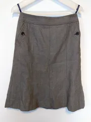 i5 ＊シミ汚れありにつき状態考慮価格＊　バーバリー　BURBERRY　スカート　サイズ38 　ブラウン系