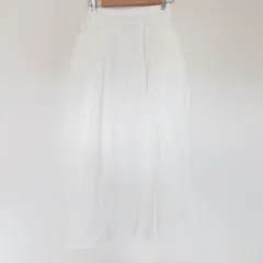 美品 KALNA カルナ スーピマコットンギャザースカート 0 ホワイト レディース 古着 中古 USED
