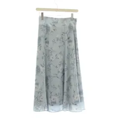 ミッシュマッシュ MISCH MASCH スカート M 水色 花柄 ロング丈 フレア /JP
