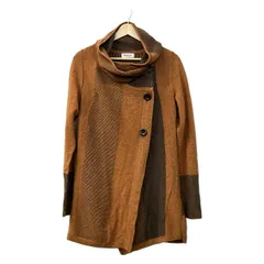 HIROKO BIS(ヒロコビス) コート サイズ11 M レディース美品  - ライトブラウン×ダークブラウン 長袖/ニット/春/秋