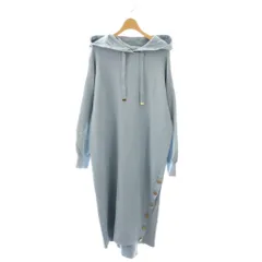 グレースクラス GRACE Class フードニットワンピース 36 スモークブルー /ES ■OS
