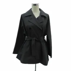 23区 オンワード樫山 トレンチコート スプリングコート ミドル丈 38 M チャコールグレー リボンベルト /HO18 ■GY58