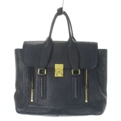 3.1 フィリップリム 3.1 phillip lim ハンドバッグ 2way ショルダーバッグ レザー 革 ロック金具 紺 ネイビー /CK26 ■GY18のサムネイル