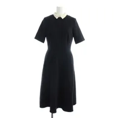 セルフォード CELFORD ワンピース 34 紺 ネイビー 丸襟 半袖 膝下丈 CWFO192003 /AP