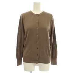 ボッシュ BOSCH カーディガン コットン ニット 長袖 38 茶 ブラウン /☆G