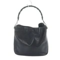 グッチ GUCCI バンブー ハンドバッグ 0011577 ワンハンドル ロゴ レザー 黒 ブラック ■GY11 /MQ ■OH
