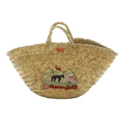 アニヤハインドマーチ ANYA HINDMARCH ワッペン刺繍スパンコール付きカゴバッグ バスケット ハンド ベージュ /SS ■OSのサムネイル
