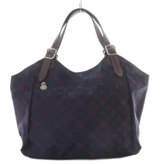 ラシット RUSSET トートバッグ ハンドバッグ モノグラム 総柄 ナイロン ネイビー パープル /YO24