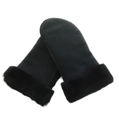 ガラグローブ gala gloves 手袋 ムートン レザー 7 黒 ブラック /AN21のサムネイル