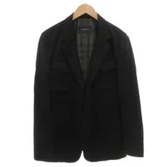 バーバリー ロンドン BURBERRY LONDON テーラードジャケット 裏地チェック 2B LL 黒 ブラック /FF