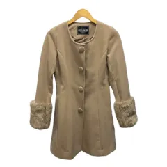 セシルマクビー CECIL McBEE ダッフルコート 長袖 無地 レーヨン混 62725 M ベージュ