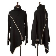 Yohji Yamamoto アシンメトリー ドレープハイネックプルオーバー 