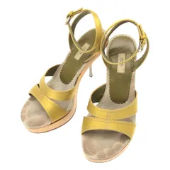 PRADA プラダ サテンストラップサンダル  イエロー系 36 1/2