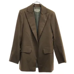 SPORTMAX スポーツマックス ピークドラペルテーラードジャケット  ブラウン 42のサムネイル