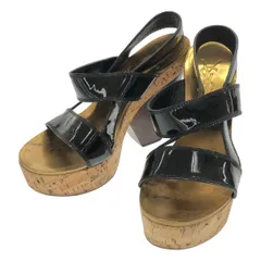 YVES SAINT LAURENT rive gauche イヴサンローラン リヴゴーシュ ウッドサンダル  ブラウン 38