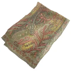 美品 ETRO エトロ ペイズリー柄 シルクスカーフ グレー マルチカラー レディース 古着 中古 USED