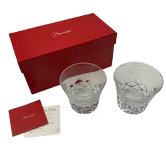 ■美品 Baccarat 2020 タンブラー ペア グラス 2客 セット 直径約9.5cm 高さ約8.5cm 刻印あり 箱付 バカラ