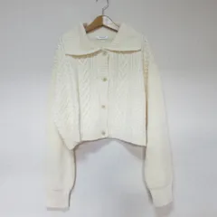 美品 BEAUTY&YOUTH ビューティ＆ユース ユナイテッドアローズ ケーブルニットカーディガン アイボリー レディース 古着 中古 USED