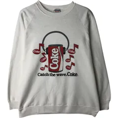 古着 80年代 American Apparel COKA-COLA コカコーラ アドバタイジング スウェットシャツ トレーナー USA製 メンズL相当/eaa538567