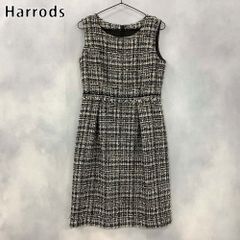 Harrods ハロッズ ノースリーブ ワンピース ネイビーブラック サイズ3