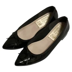 美品 Launa lea ラウナレア レイン対応 ポインテッドトゥヒールバレエシューズ パンプス 22.5cm ブラック レディース 古着 中古 USED