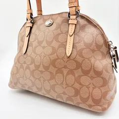 【良品】COACH y2k Peyton signature cola domed satchel コーチ ハンドバッグ キャンバス レザー素材 PVC