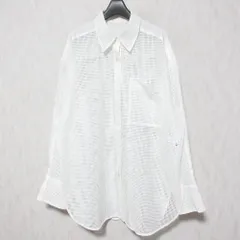 良品 23SS LE CIEL BLEU ルシェルブルー メッシュシアーシャツ ロングスリーブ ブラウス 25S63620 36 ホワイト レディース 古着 中古 USED