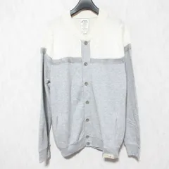 美品 DIESEL ディーゼル バイカラー ニット カーディガン サイズS ホワイト グレー レディース 古着 中古 USED