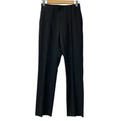 美品 23AW Mila Owen ミラオーウェン センタープリーツ テーパードパンツ サイズ0 ブラック レディース 古着 中古 USED