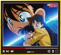 【江戸川コナン(工藤新一)＆毛利蘭(青い光)】 名探偵コナン トレーディングミニ色紙 場面写Ver. Vol.1