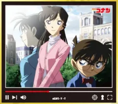 【江戸川コナン(工藤新一)＆毛利蘭(建物)】 名探偵コナン トレーディングミニ色紙 場面写Ver. Vol.1