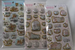 サンエックス　リラックマ　キラッとぷくぷくエアーシール　３種　セット　シャカシャカ