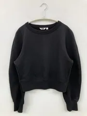 UNIQLO U ユニクロユー スウェット S ブラック コットン スウェット 裏起毛 無地 長袖