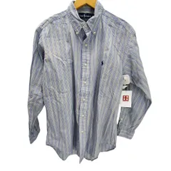 ラルフローレン RALPH LAUREN 90S BLAKE ブレイク ポニー刺繍  マルチストライプ ボタンダウン シャツ ビックサイズ メンズ import：L 