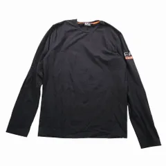 EA7 EMPORIO ARMANI エンポリオアルマーニ ロゴ Tシャツ カットソー 長袖 ストレッチ トップス XL ブラック メンズ 【中古】