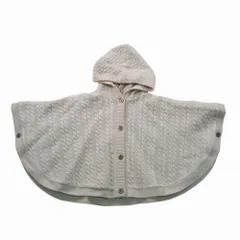 美品 BURBERRY CHILDREN バーバリーチルドレン ケーブル ニット ポンチョ ケープ 子供服 サイズ3Y 98cm ホワイト系 【中古】