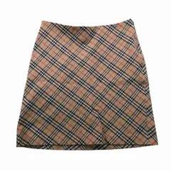 BURBERRY BLUE LABEL バーバリーブルーレーベル ノバチェック柄 ミニ スカート y2k ボトムス 36 S ベージュ レディース 【中古】