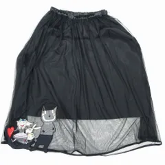 未使用品 OLLEBOREBLA/Alberobello アルベロベロ オレボレブラ チュール シースルー ぶたさん刺しゅう スカート ブラック M 【中古】