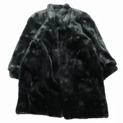 SAGA MINK サガミンク 本毛皮 リアルファー ロングコート アウター ブラック レディース 【中古】