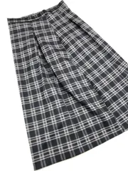 新品 ABITOKYO アビトーキョー タック入り チェック柄 ロング スカート sizeL(3)/ブルー ◇■◎レディース