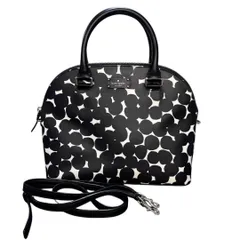 ケイトスペード kate spade NEW YORK 2WAY ハンドバッグ ショルダーバッグ 斜め掛け 総柄 ドット柄 黒 ブラック